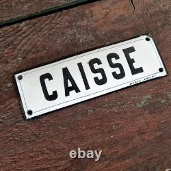 Plaque émaillée bombée Caisse