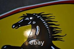 Plaque émaillée bombée Ferrari 60 cm enamel sign emaischild