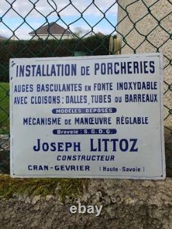 Plaque émaillée bombée INSTALLATION DE PORCHERIES