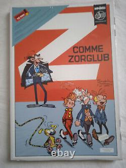 Plaque émaillée bombée SPIROU 75 ans Z comme ZORGLUB Franquin Coustoon 2013