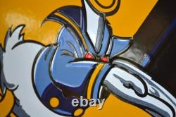 Plaque émaillée bombée SUNOCO huile automobiles ++ 50 cm ++