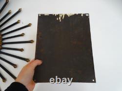 Plaque émaillée bombée ancienne SIGNAL D'INCENDIE PAR SONNERIE PARIS 27 x 21