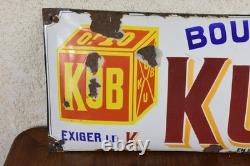 Plaque émaillée bouillon KUB