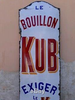Plaque emaillée bouillon kub 10c en 2 mètres 1910/1920 objet pub bistrot bar