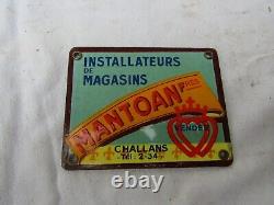 Plaque émaillée challans vendee magasin meuble de metier