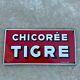 Plaque émaillée chicorée tigre JAPY email retro