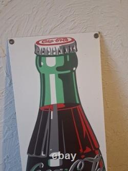 Plaque émaillée contemporaine COCA COLA 53,5 X 16 ETAT EXCEPTIONNEL