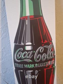 Plaque émaillée contemporaine COCA COLA 53,5 X 16 ETAT EXCEPTIONNEL
