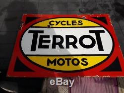Plaque emaillee cycles Terrot Motos