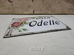 Plaque émaillée de Villa Ancienne plaque émaillée
