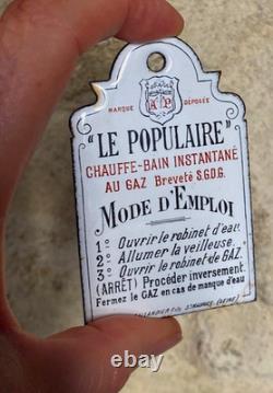 Plaque émaillée de propreté Le Populaire emaillerie L. Taillandier Fils