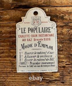 Plaque émaillée de propreté Le Populaire emaillerie L. Taillandier Fils
