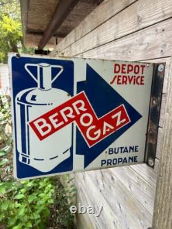 Plaque émaillée double face BERROGAZ