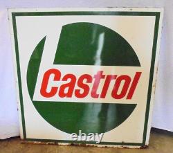 Plaque emaillée double face Castrol