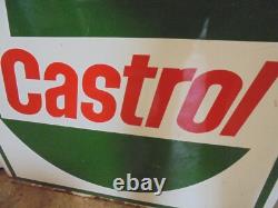 Plaque emaillée double face Castrol