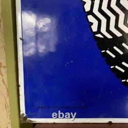 Plaque émaillée double-face Michelin Bibendum 65 x 65 cm