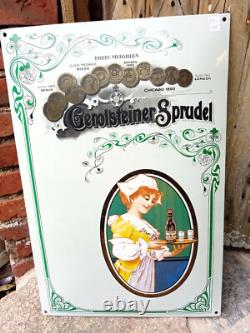 Plaque émaillée gerolsteiner sprudel / publicitaire