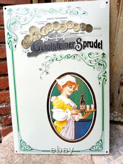 Plaque émaillée gerolsteiner sprudel / publicitaire