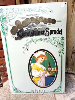 Plaque émaillée gerolsteiner sprudel / publicitaire