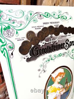 Plaque émaillée gerolsteiner sprudel / publicitaire