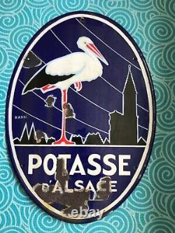 Plaque émaillée la potasse d'Alsace