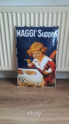 Plaque émaillée maggi dimensions 60 x 40 cm