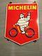 Plaque emaillee michelin rouge rare
