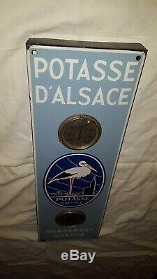 Plaque émaillée potasse d'Alsace (thermomètre, baromètre)