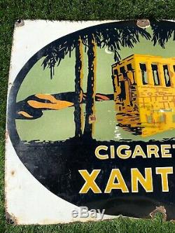 Plaque émaillée publicitaire Cigarettes XANTHIA tabac buraliste NIL
