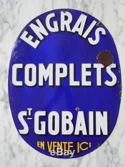 Plaque émaillée publicitaire Engrais complets St Gobain vers 1930