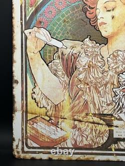 Plaque émaillée publicitaire Lance Parfum Rodo style Art Nouveau 41x30,5