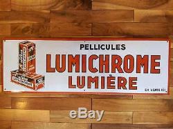Plaque émaillée publicitaire Lumière Rare Enamel advertising plate Lumiere
