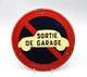 Plaque émaillée sortie de garage automobile des années 50