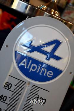 Plaque émaillée thermomètre ALPINE -75 cm - enamel sign emailschild
