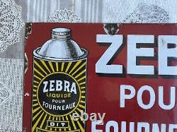 Plaque émaillée zebo pour fourneaux zebra