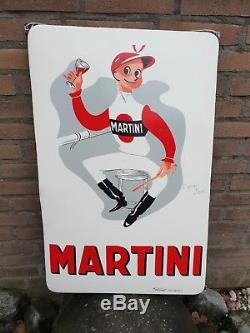 Plaque émaillees anciennes publicitaire Martini Jockey