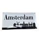 Plaque en Émail Skyline Amsterdam Bouclier 50x25cm