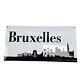 Plaque en Émail Skyline Bruxelles Bouclier 50x25cm