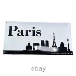 Plaque en Émail Skyline Paris Plaque 50x25cm