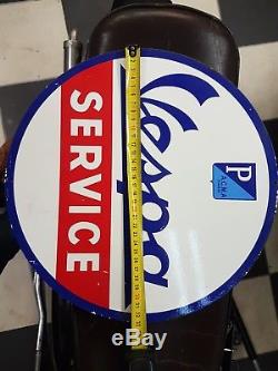 Plaque en tôle Vespa service ACMA PARIS, non émaillée, originale d'époque