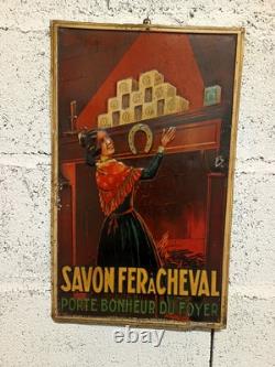 Plaque en tôle publicitaire Savon Fer à cheval