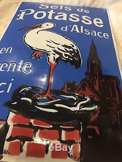 Plaque Émaillée Ancienne Sels De Potasse D Alsace