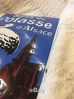 Plaque Émaillée Ancienne Sels De Potasse D Alsace