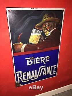 Plaque Émaillée Bière Renaissance Rarissime Bière De Lorraine