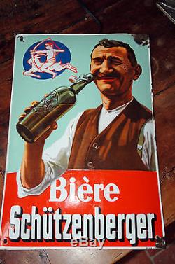 Plaque émaillée Bière Schützenberger