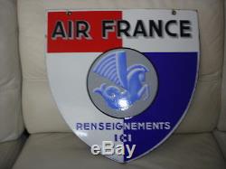 Plaque émaillée De La Compagnie Air France EAS Année 1948