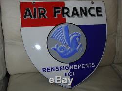 Plaque émaillée De La Compagnie Air France EAS Année 1948
