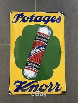 Plaque émaillée Potages Knorr
