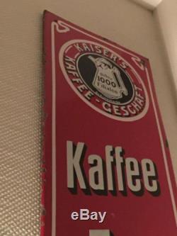 Plaque Émaillée Rare Kaiser S Kaffee Tee Pralinen Zucker Chocolat Chocolate