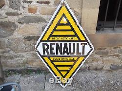 Plaque émaillée garage RENAULT